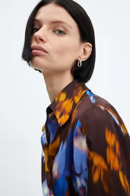 Vestido satinado estampado de Mango en Vestidos para argentina