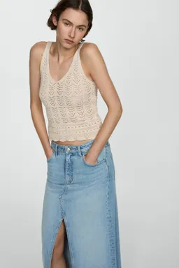 Top punto calados de Mango en Tops para argentina