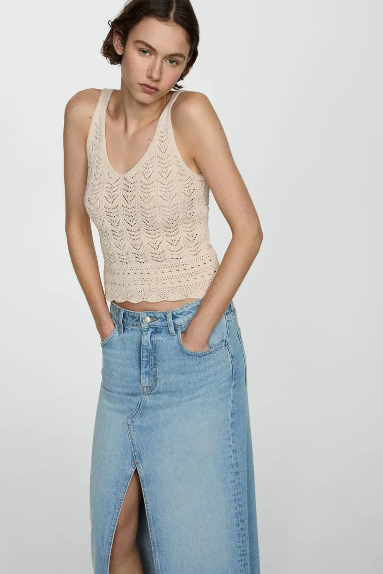 Top punto calados de Mango en Tops para argentina