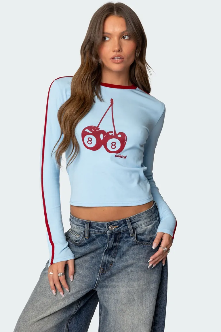 Remera manga larga cherry de Edikted en Buzos y Sweaters para argentina