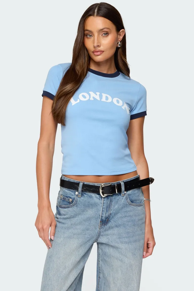 Remera london con contraste de Edikted en Remeras para argentina