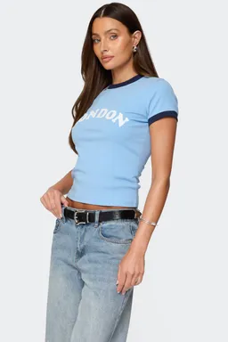 Remera london con contraste de Edikted en Remeras para argentina