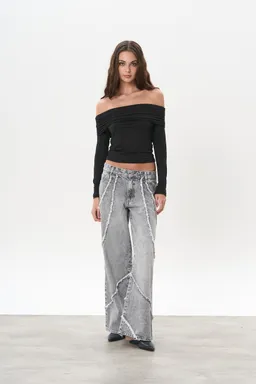 Jean denim desmond ancho grey de Magda en Pantalones para argentina