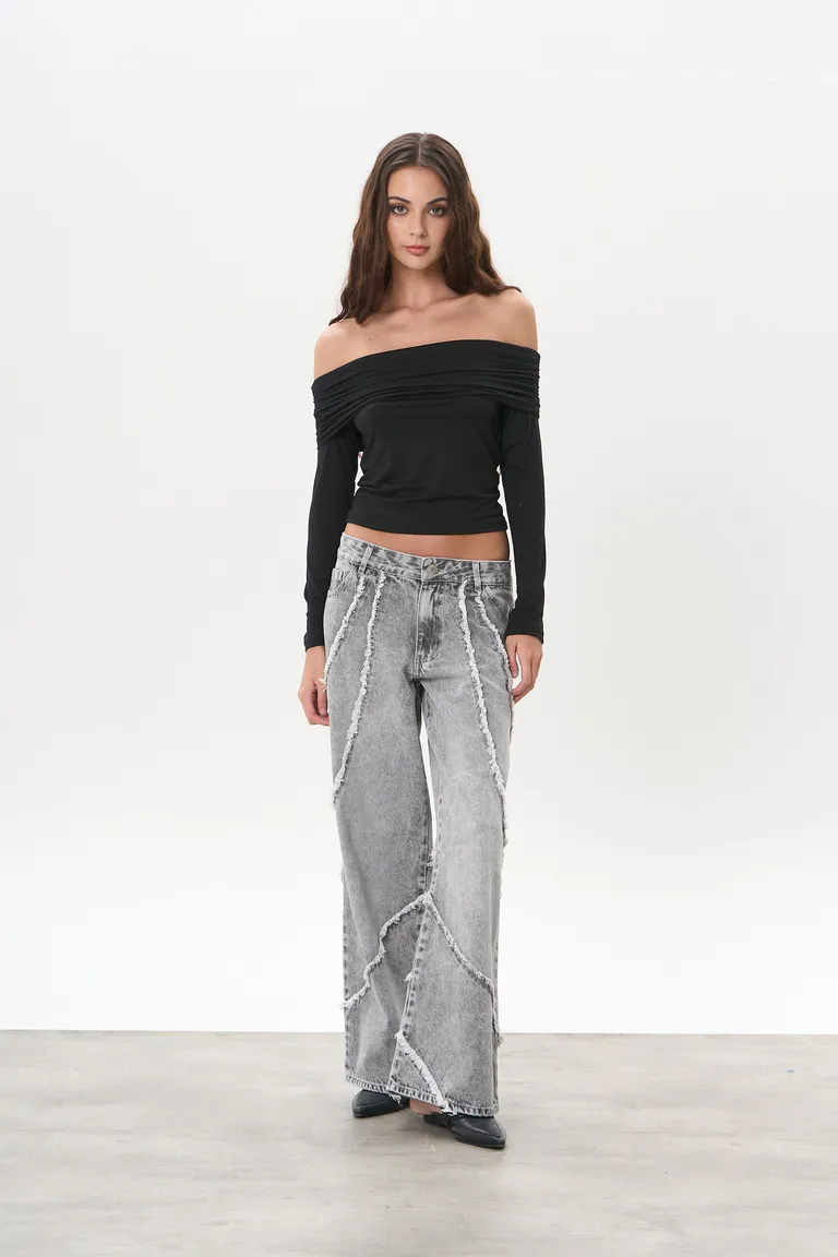 Jean denim desmond ancho grey de Magda en Pantalones para argentina