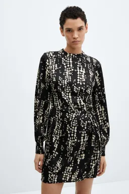 Vestido estampado pliegue de Mango en Vestidos para argentina