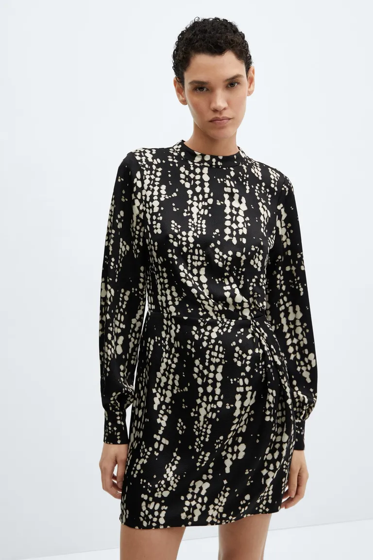 Vestido estampado pliegue de Mango en Vestidos para argentina