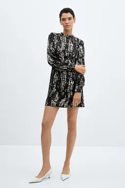 Vestido estampado pliegue de Mango en Vestidos para argentina