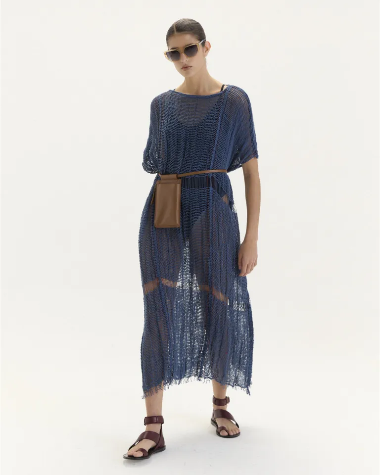 Vestido galapago largo de estilo relajado y diseño exclusivo de Blue Sheep en Vestidos para argentina