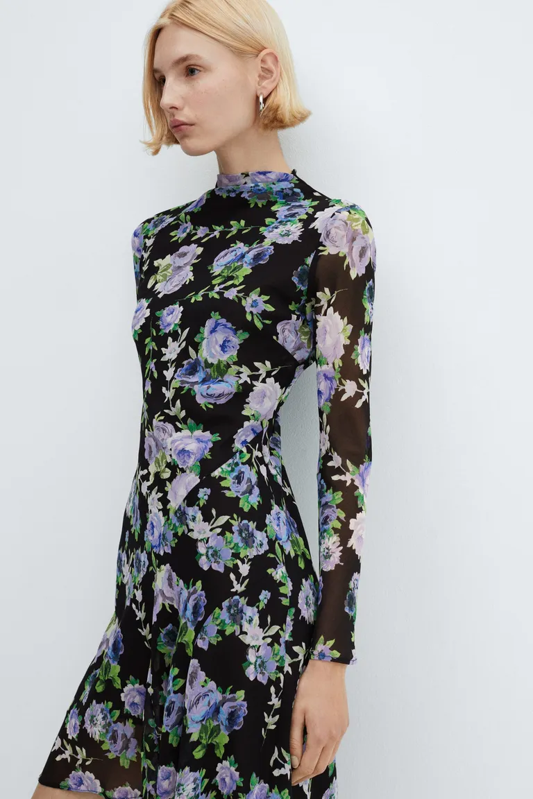 Vestido asimétrico flores de Mango en Vestidos para argentina