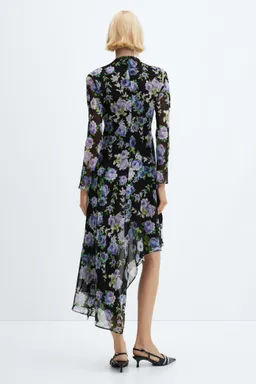 Vestido asimétrico flores de Mango en Vestidos para argentina