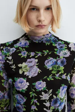 Vestido asimétrico flores de Mango en Vestidos para argentina