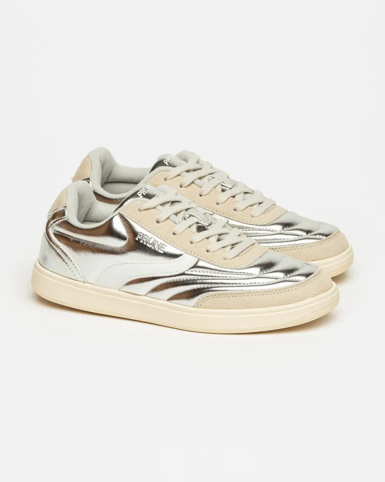 Zapatillas deportivas vintage de diseño metalizado con plantilla suave y cómoda de Prüne en Zapatillas para argentina