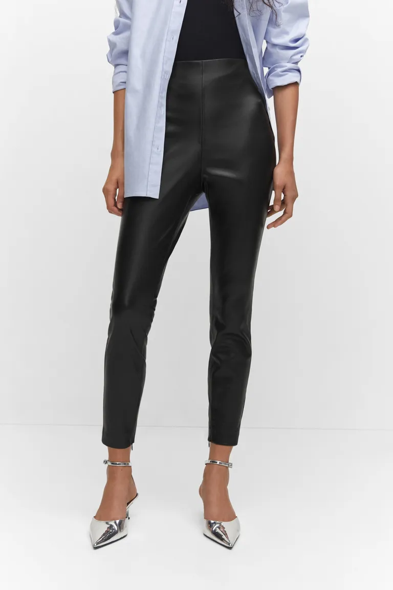 Leggings efecto piel aberturas de Mango en Pantalones para argentina