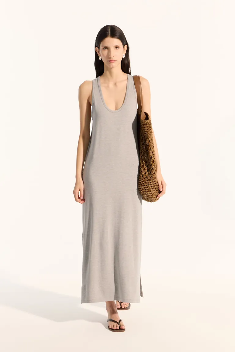 Vestido de punto sin mangas y largo hasta los tobillos con detalles de tajos laterales de Portsaid en Vestidos para argentina