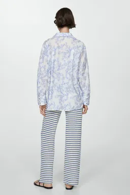 Camisa bordada flores algodón de Mango en Camisas para argentina