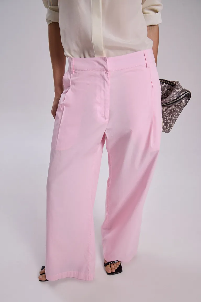 Pantalón de gabardina de pierna ancha y tiro medio para mujer de Maria Cher en Pantalones para argentina