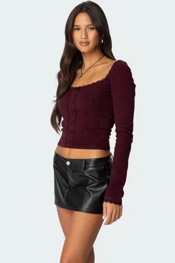 Top encaje trenzado ansley de Edikted en Buzos y Sweaters para argentina