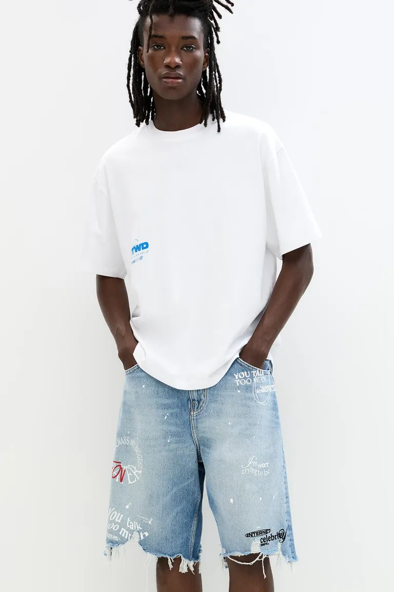 Bermuda vaquera estampada rotos de Pull&Bear en Bermudas y Shorts para argentina