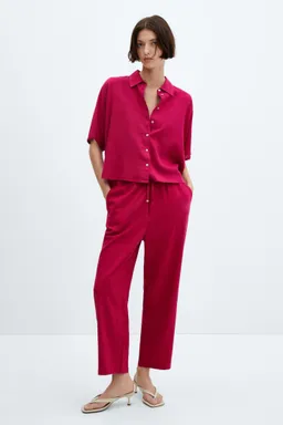 Pantalón recto lino de Mango en Pantalones para argentina