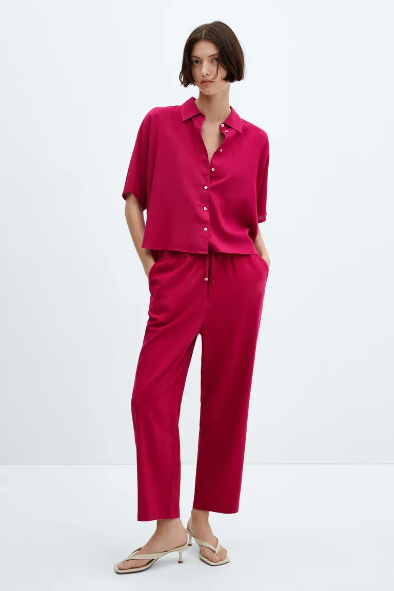 Pantalón recto lino de Mango en Pantalones para argentina