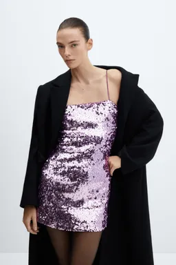 Vestido corto lentejuelas semitransparente de Mango en Vestidos para argentina