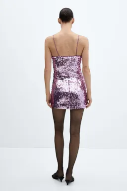 Vestido corto lentejuelas semitransparente de Mango en Vestidos para argentina