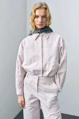 Cazadora denim fruncida de Mango en Chaquetas para argentina