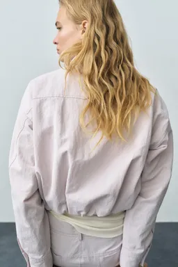 Cazadora denim fruncida de Mango en Chaquetas para argentina