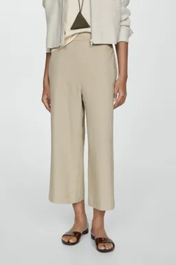 Pantalón lino wideleg de Mango en Pantalones para argentina