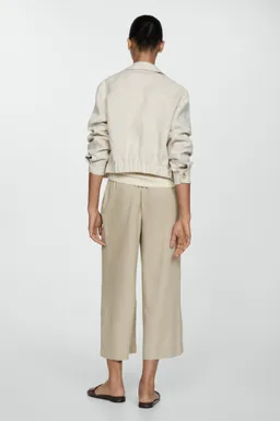 Pantalón lino wideleg de Mango en Pantalones para argentina