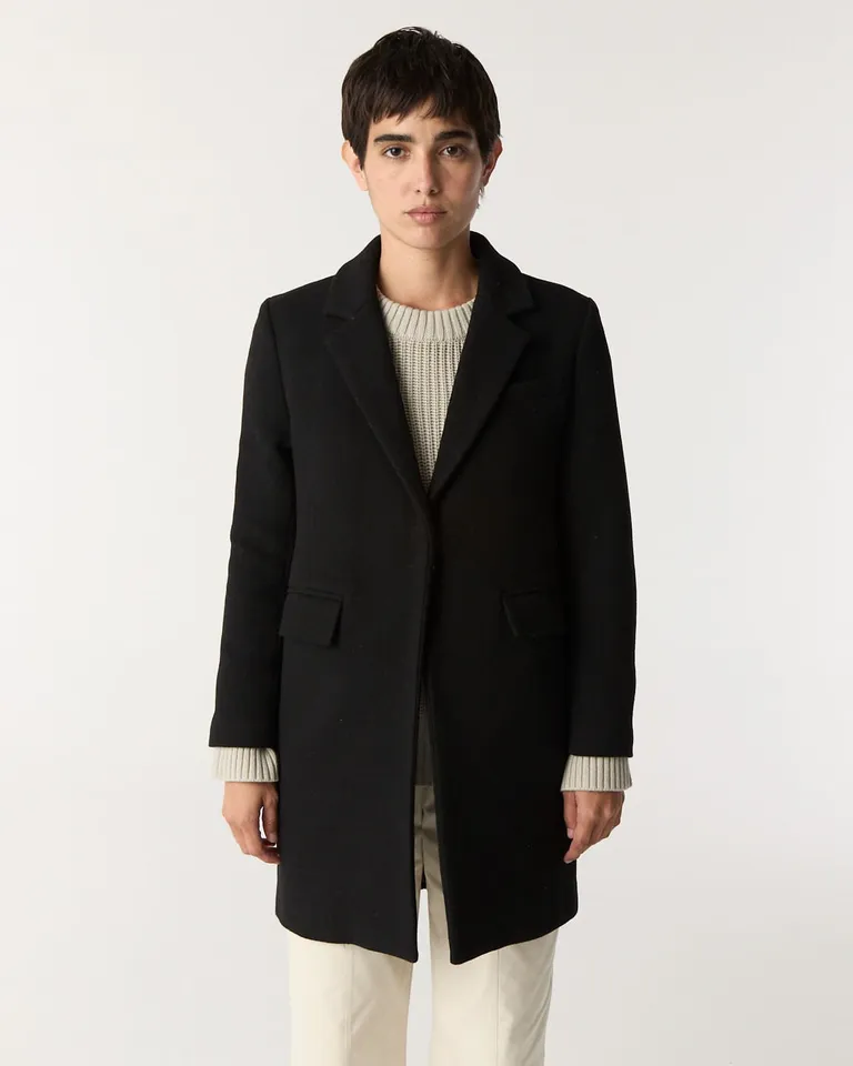 Tapado de paño con bolsillos y corte recto de Furzai en Tapados para argentina