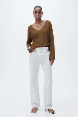 Jersey punto cuello pico de Mango en Buzos y Sweaters para argentina