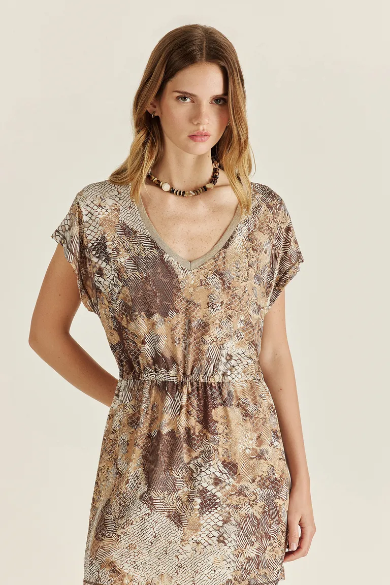 Vestido corto de punto premium con diseño exclusivo y detalles refinados de Tucci en Vestidos para argentina