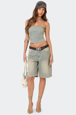Bermudas denim shira de Edikted en Shorts para argentina