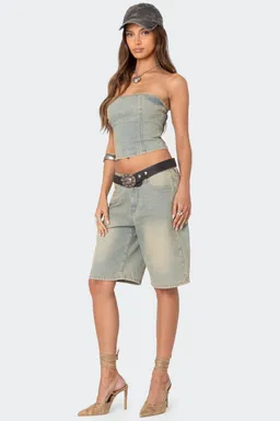 Bermudas denim shira de Edikted en Shorts para argentina