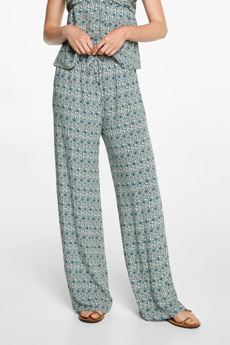 Pantalón recto estampado de Mango Teen en Pantalones para argentina