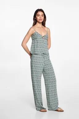 Pantalón recto estampado de Mango Teen en Pantalones para argentina