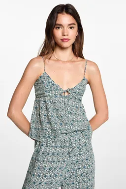 Pantalón recto estampado de Mango Teen en Pantalones para argentina
