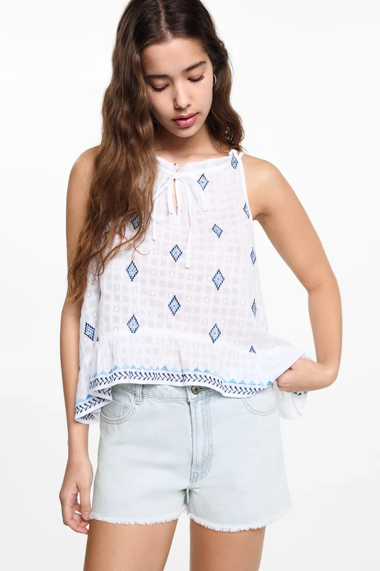 Short vaquero desflecado de Mango Teen en Shorts para argentina
