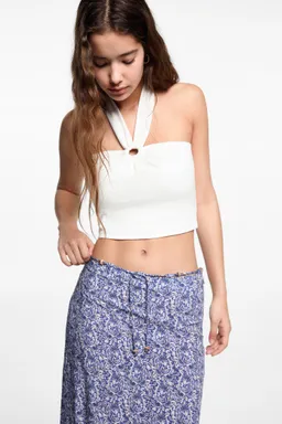 Falda midi estampada de Mango Teen en Faldas para argentina