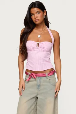 Top halter caitie rayado de Edikted en Tops para argentina