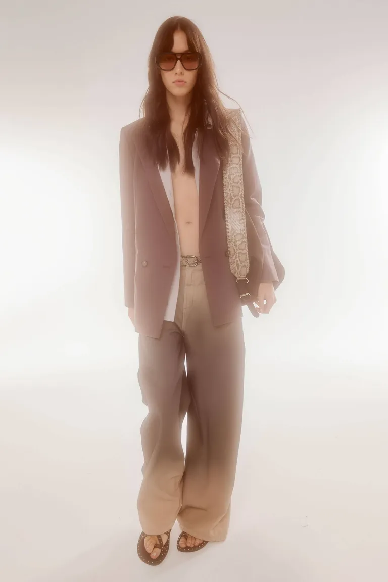 Jeans de corte amplio con efecto degradé en tonos tierra y gris de Maria Cher en Pantalones para argentina