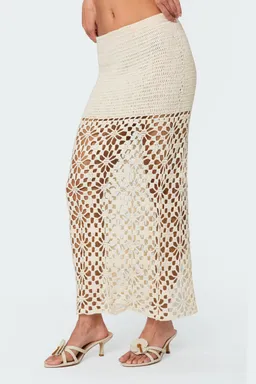 Falda maxi crochet con abertura de Edikted en Faldas para argentina