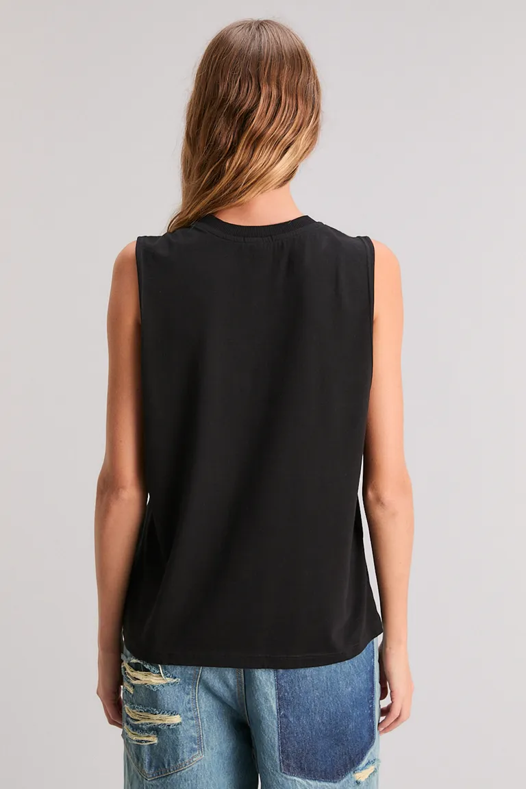 Remera musculosa con estampa gráfica de corte regular para mujer de Kosiuko en Remeras para argentina