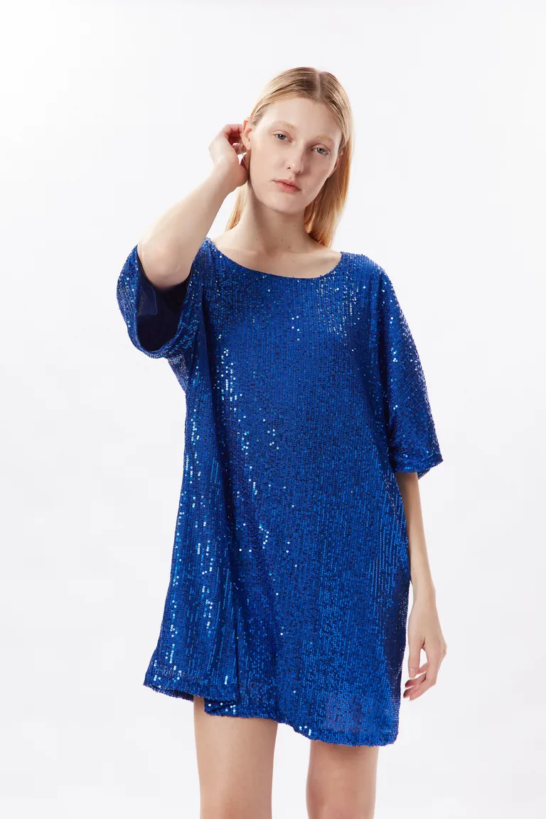 Vestido brillante de lentejuelas azules para mujer - Perfecto para ocasiones elegantes de Naíma en Vestidos para argentina