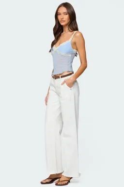Musculosa malla encaje contraste de Edikted en Tops para argentina