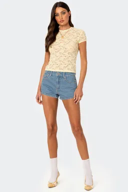 Kaori remera encaje transparente de Edikted en Remeras para argentina