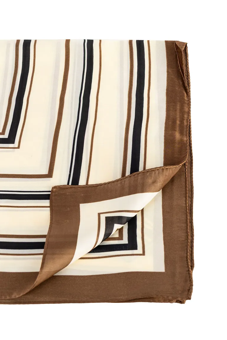 Pañuelo marrón y crema con detalles geométricos para mujer de Kill en Bufandas y Pañuelos para argentina