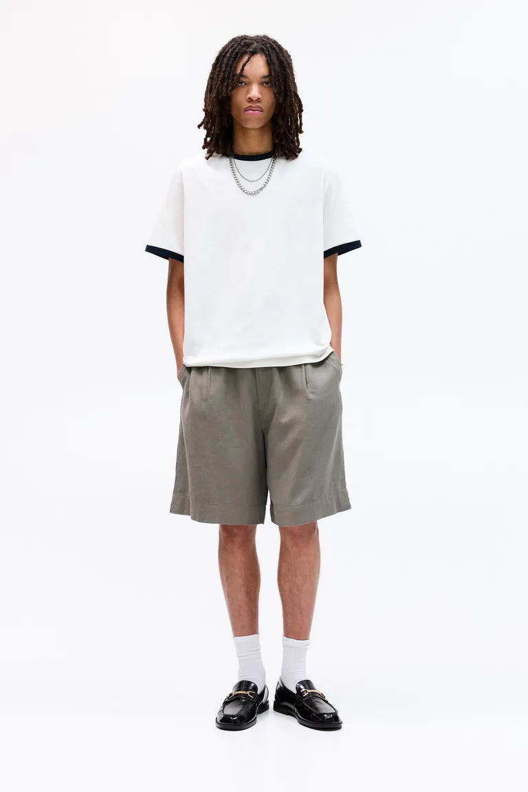 Bermuda baggy con lino de Pull&Bear en Bermudas y Shorts para argentina
