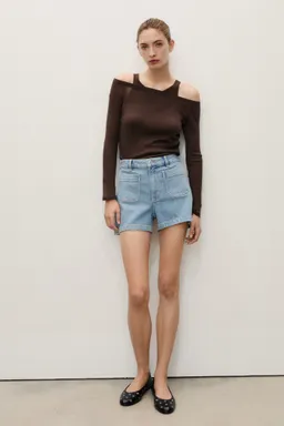 Shorts denim tiro alto bolsillos de Mango en Shorts para argentina
